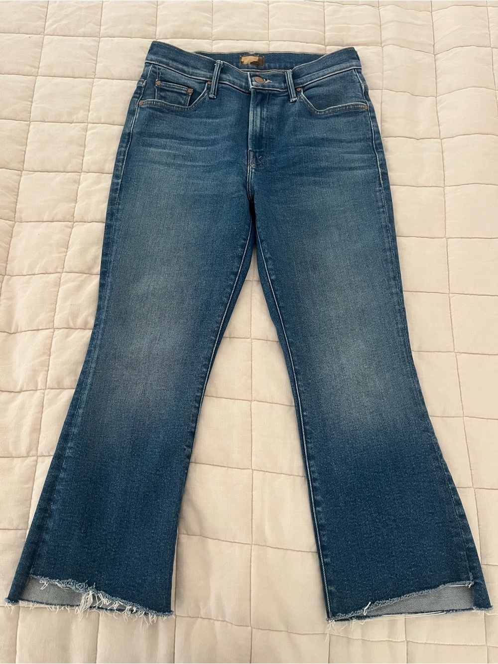 Women’s mother jeans LiL’ insider crop step fray